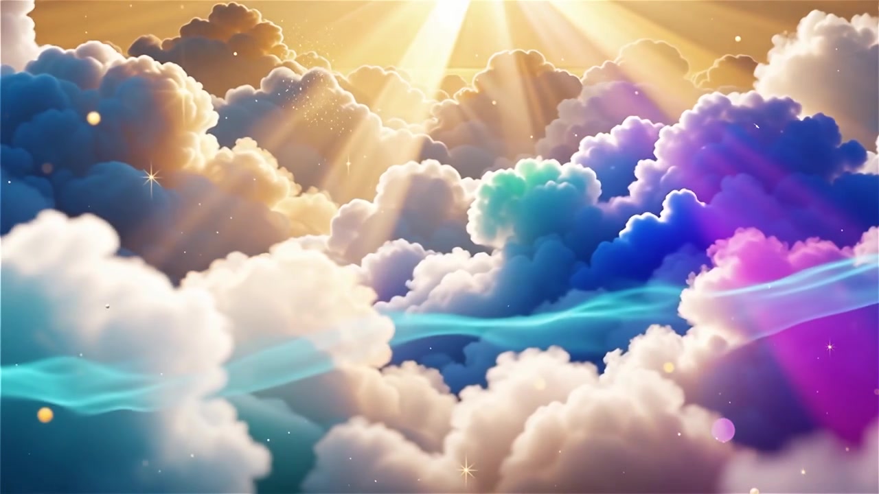 Christian Heavenly Light Worship Background