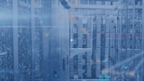 animación de la red de conexiones a través de servidores informáticos