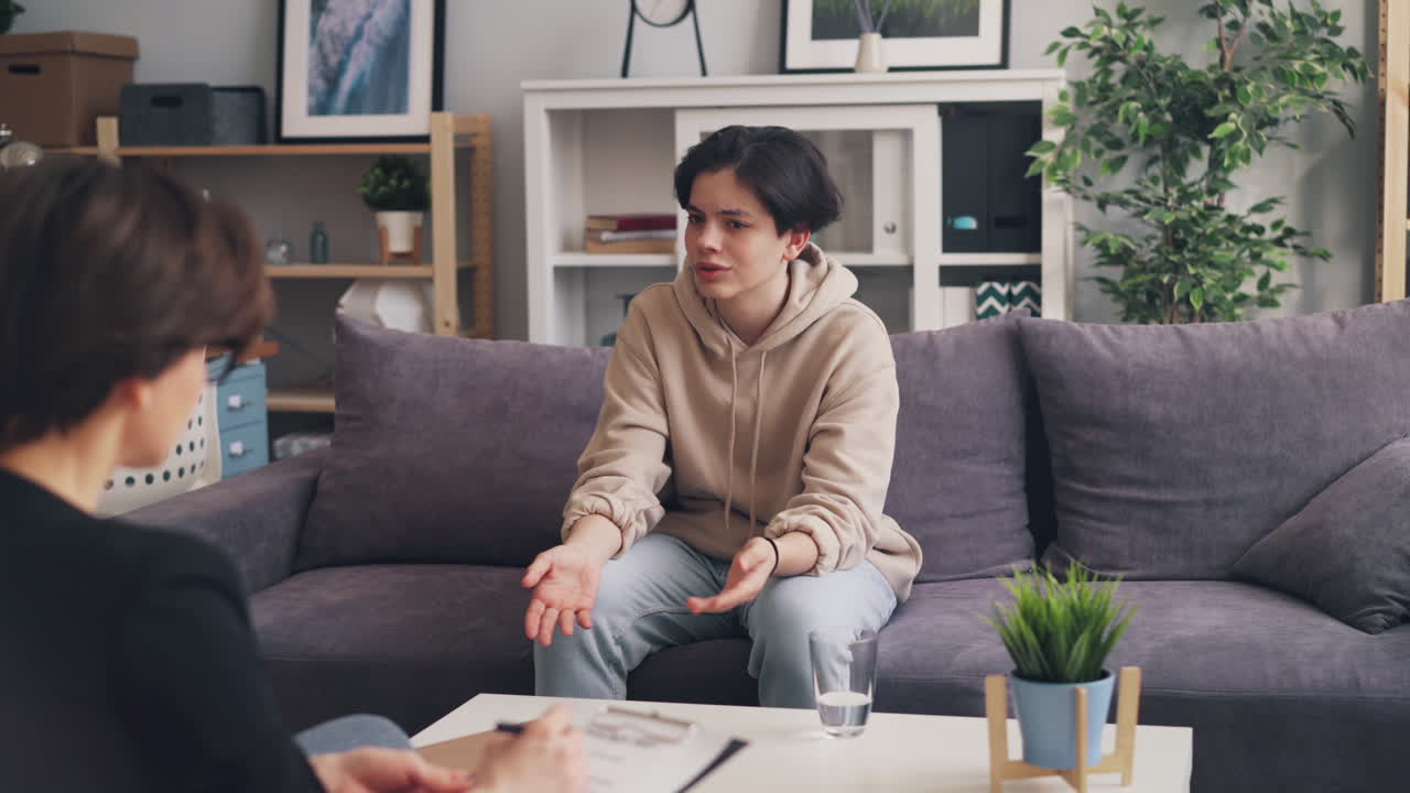 Teenager in Therapy Session