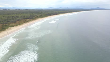 panoramic view of scotts head main beach in new south wales, australia