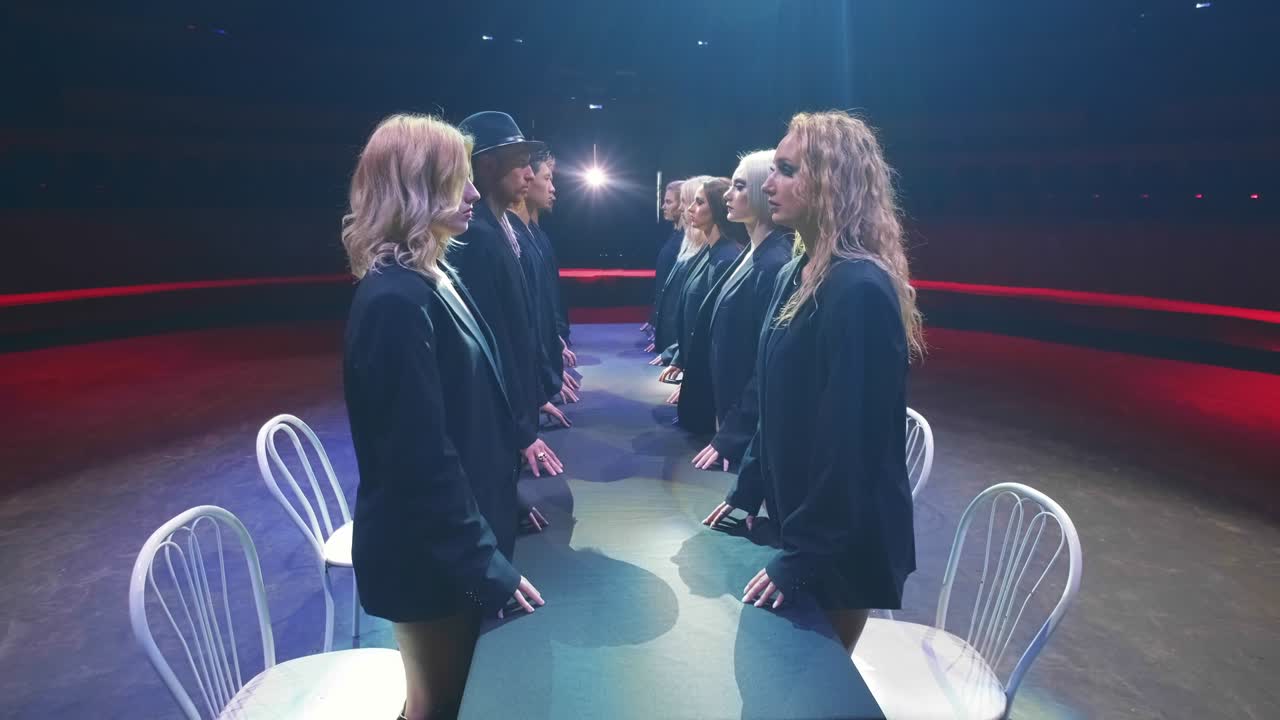 이사회 이사회 회의, 비즈니스 브리핑, 둥근 테이블 보스