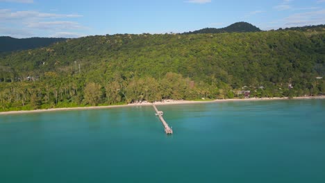 perfect aerial top view flight
ao phrao bay beach lagoon in holyday paradise ko kut thailand summer 2022