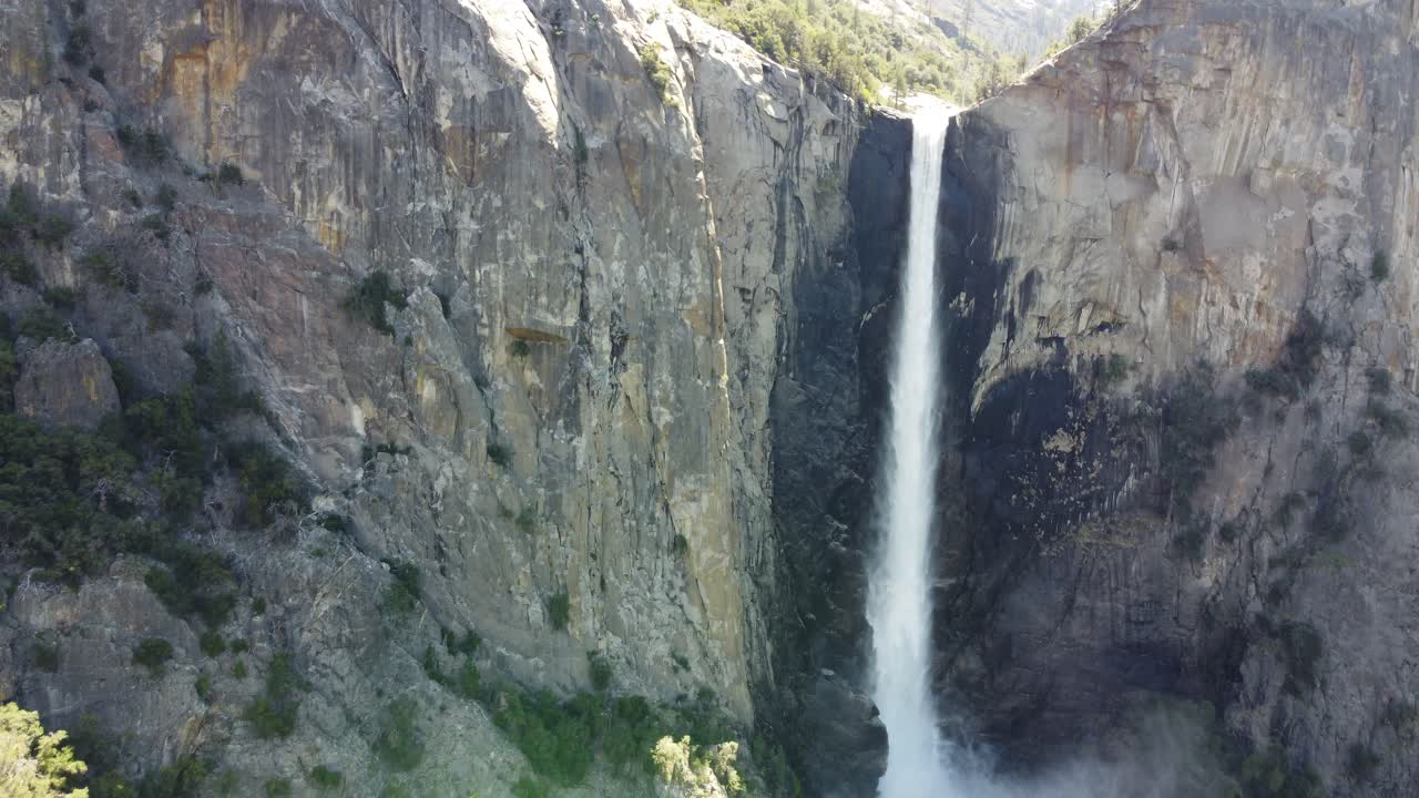 Top To Bottom View Of Yosemite Falls In Yosemite National Park, California, USA.