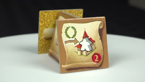 carcassonne board game tiles in detail