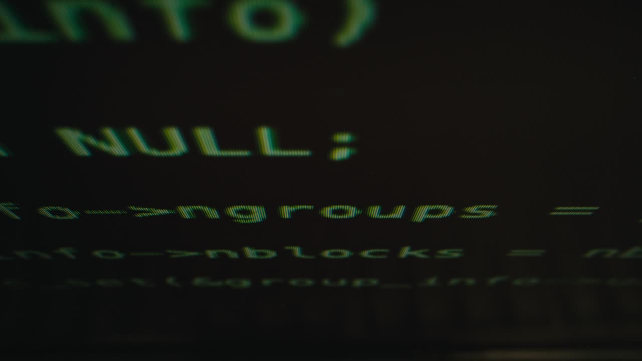 Computer Code on a Screen