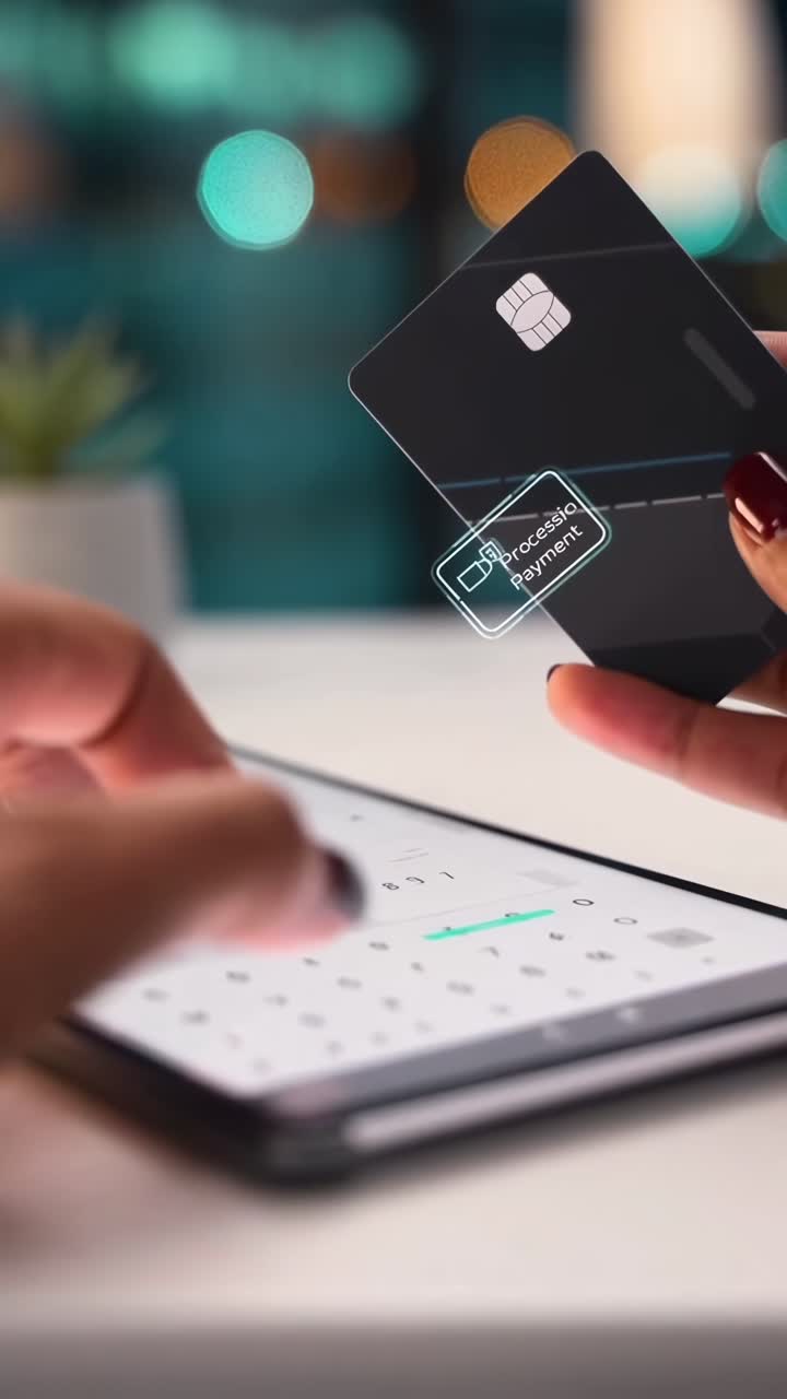 Primo piano di mani che usano un tablet per acquisti online con carta di credito