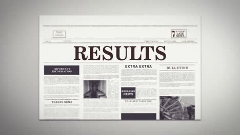 RESULTS-headline-on-turning-newspaper---Digitally-generated-animation