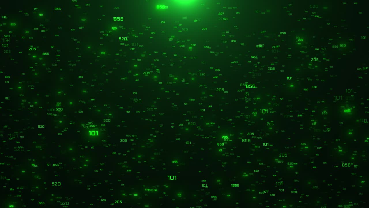 Zeros and ones data stream on screen programming coding background concept binary code scifi