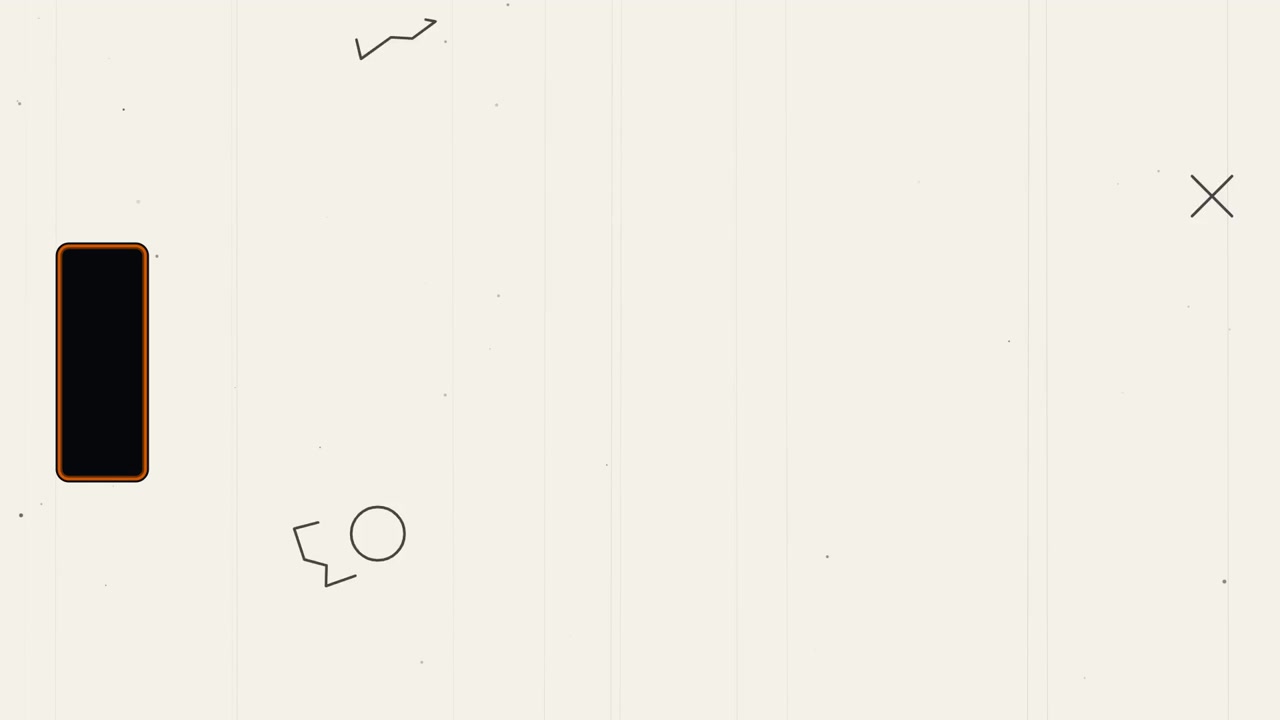 Animação abstrata desenhada à mão com textura de granulação de filme