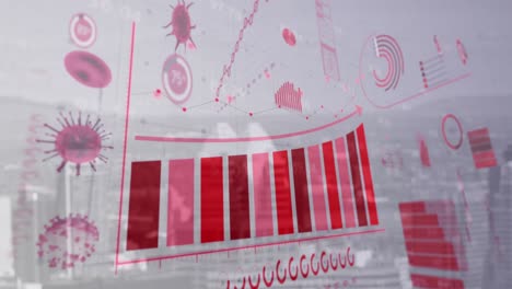 Coronavirus-statistical-data-processing-over-grid-network-against-cityscape-in-background