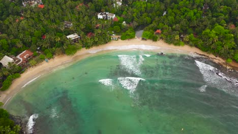 tropical landscape with a beautiful beach top view.