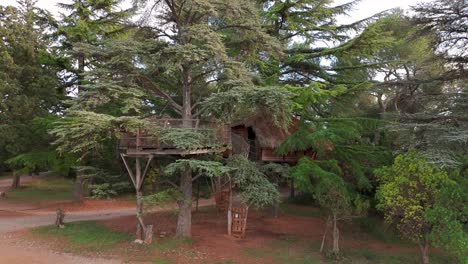 casa en el árbol en el dominio de st. jean de l'arbousier
