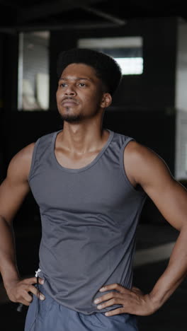 man exercising in gym