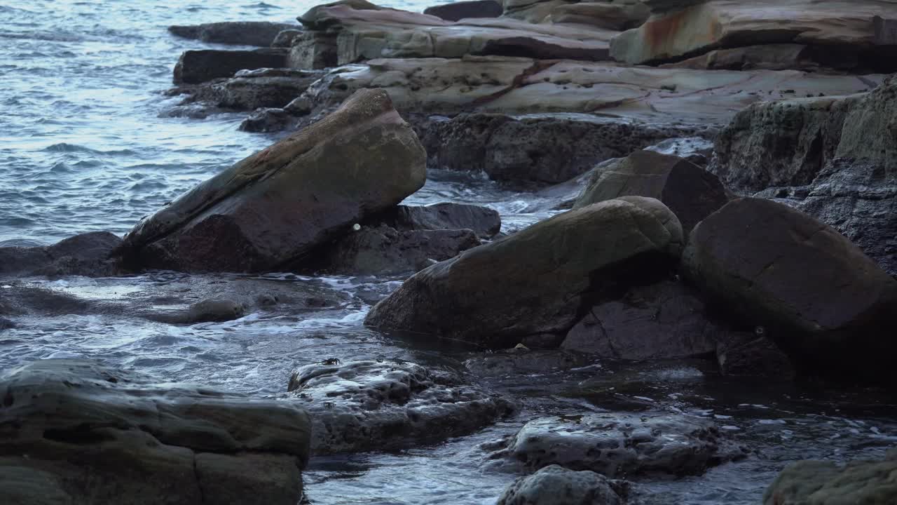 Sea Tides hitting the Coastal Rocks