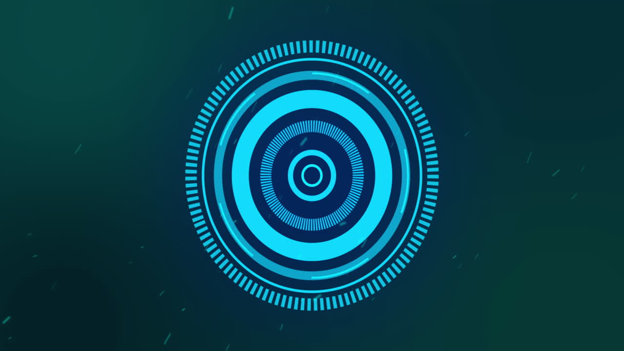 녹색 점으로 네이비 배경에 프로세싱 서클의 애니메이션