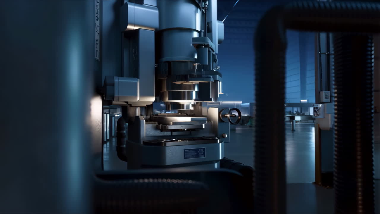 A clean, modern factory with advanced machinery