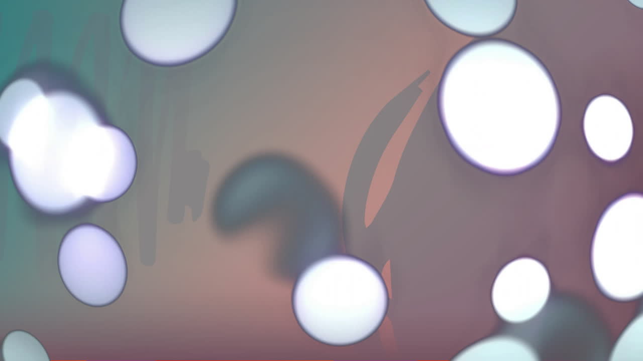 분홍색 배경 위에 움직이는 반이는 빛 점의 애니메이션