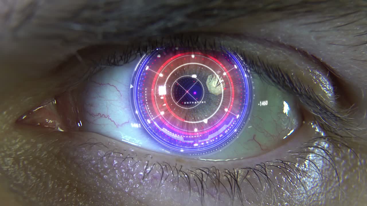 animación del ojo con hologramas