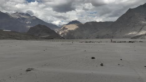 Drone-Footage-of-the-landscape-in-mountain-area-with-skies-covered-with-clouds