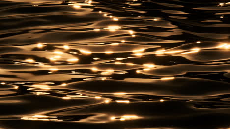 golden sunlight reflections on dark water