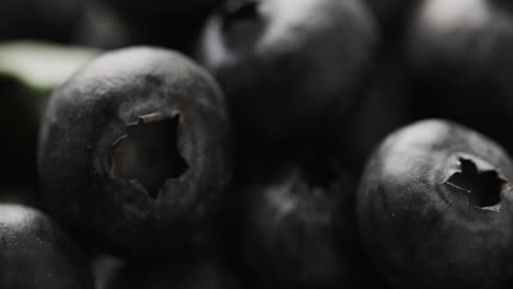 Micro-video-of-close-up-of-blueberries-with-copy-space