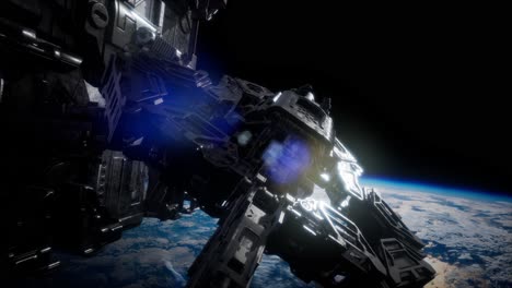 una enorme nave espacial muy detallada