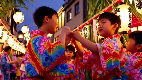 japanese children's festival with lanterns