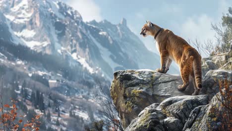 cougar in the mountains
