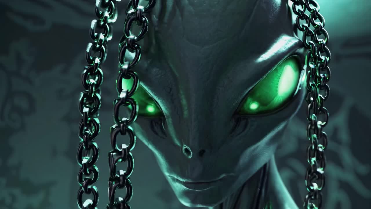 Alien Portrait with Chains