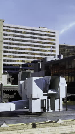 rooftop view of modern architecture in an urban center during daylight