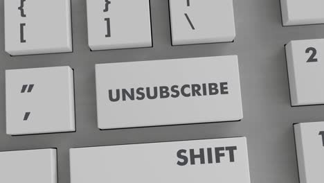 presionando el botón de cancelación de suscripción en el teclado