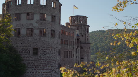 castillo de heidelberg con árboles de otoño