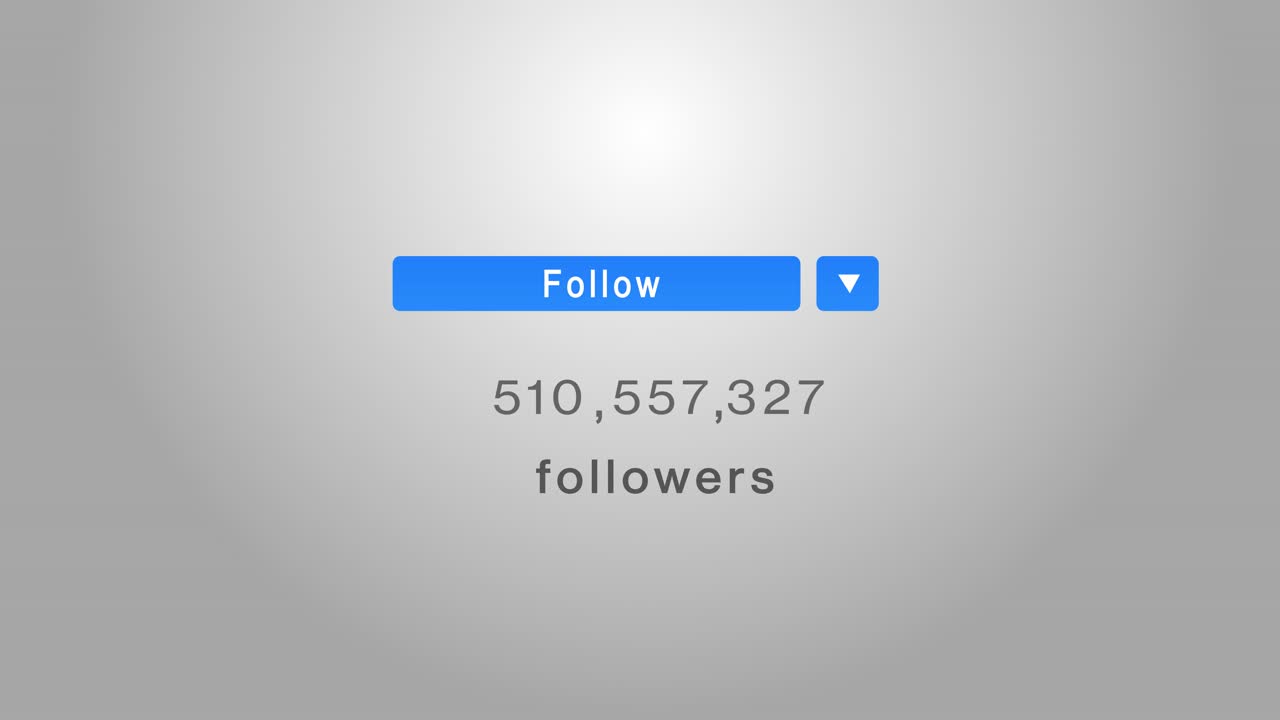 Instagram like followers video counter quickly increasing subscribe and follow notification
