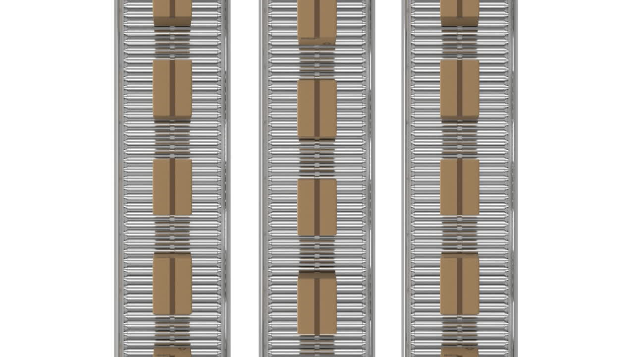 paquetes en cintas transportadoras