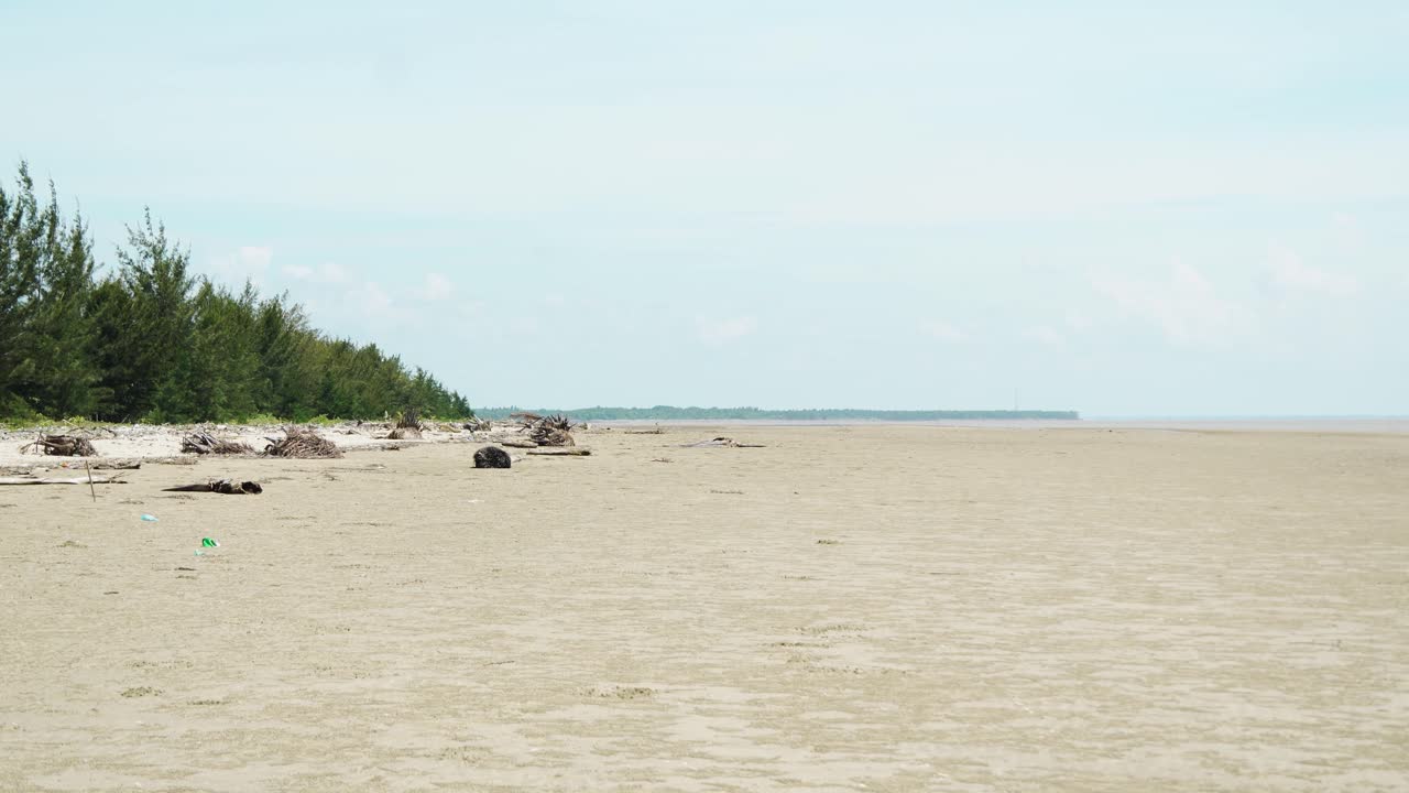 Beautiful Summer View At Kabong Beach,White Sandy Beach,Blue Sky,Sea And Green Trees.