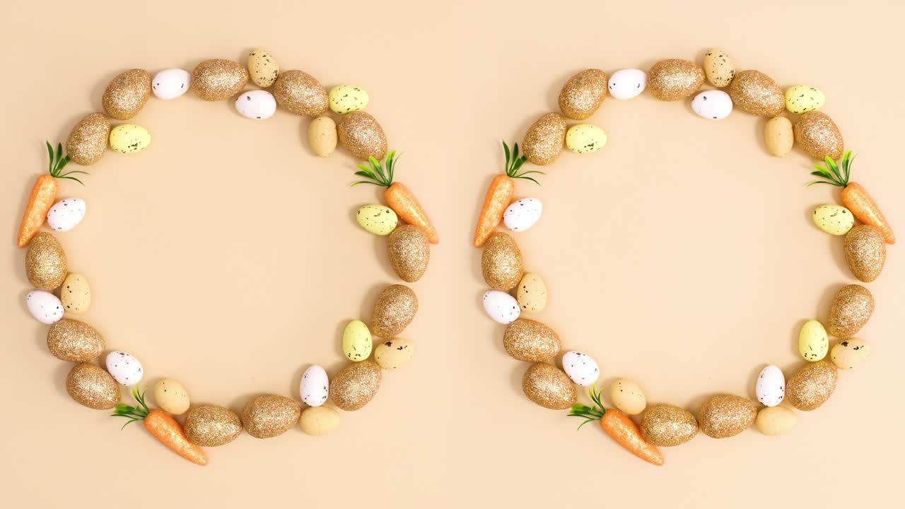 두 개의 부활절 복사 공간 원과 달, 스 모션