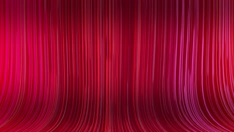colored particles fall down. abstract animation of a red waterfall. looped background. long curved glowing lines.