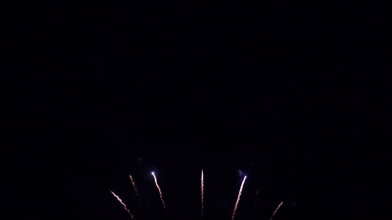 Beautiful colourful fire work display at night for celebration in festival