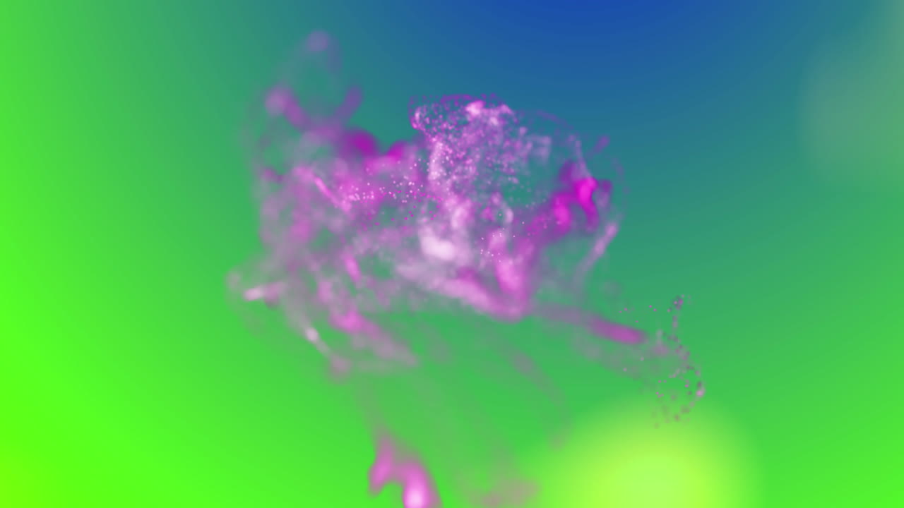 다채로운 배경 위에 움직이는 반 ⁇ 이는 불빛과 파도의 애니메이션