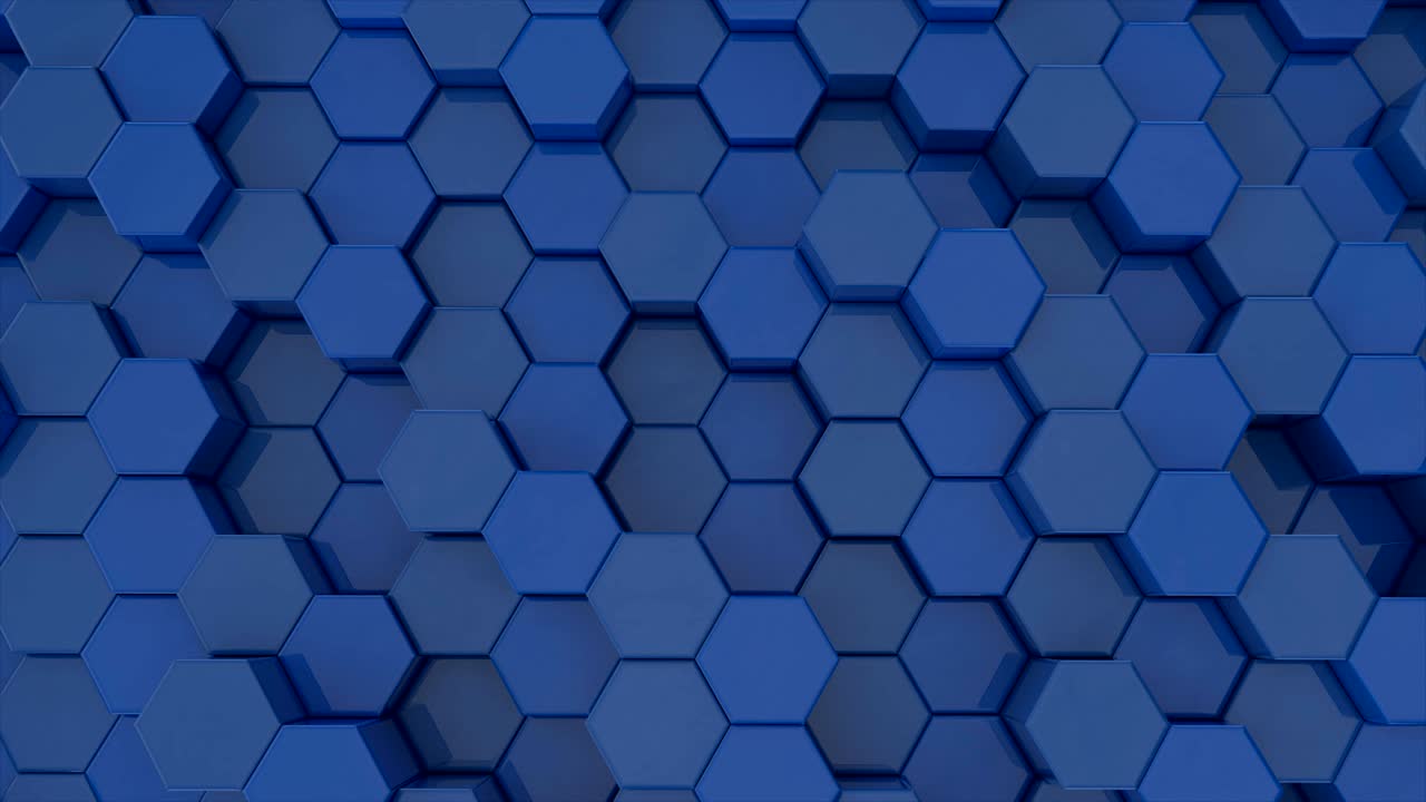 cuadrícula hexagonal. animación de tecnología abstracta.
