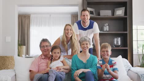 happy family in a house