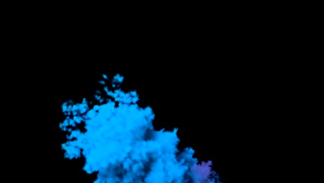 animación cg de humo colorido. renderización en 3d