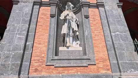 statue at royal palace in naples, italy