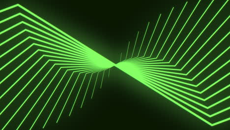 bold green zigzag pattern on black background