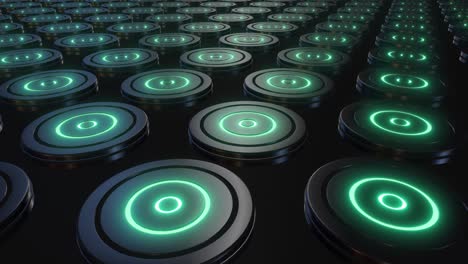 abstract futuristic glowing circles background