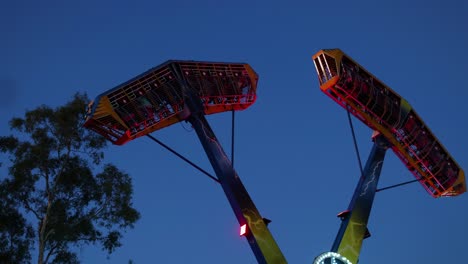 amusement ride at night with colorful lights