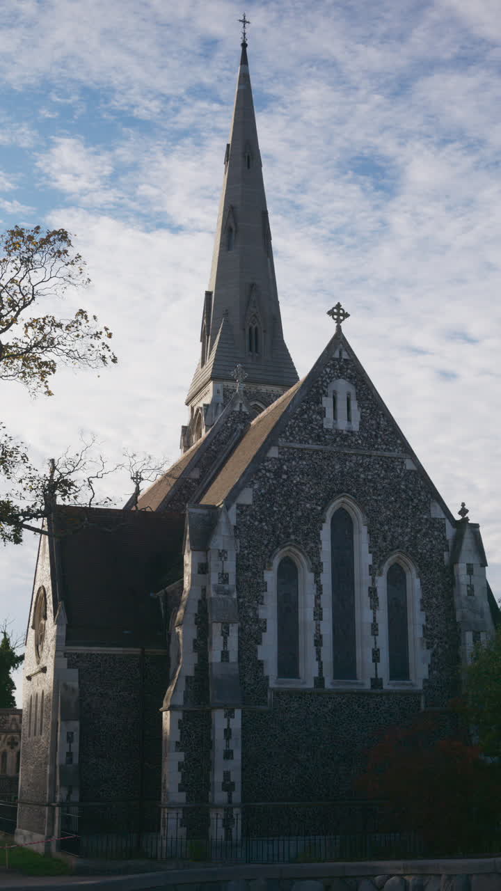 St Alban's Church Anglican church in Copenhagen, Denmark. Vertical