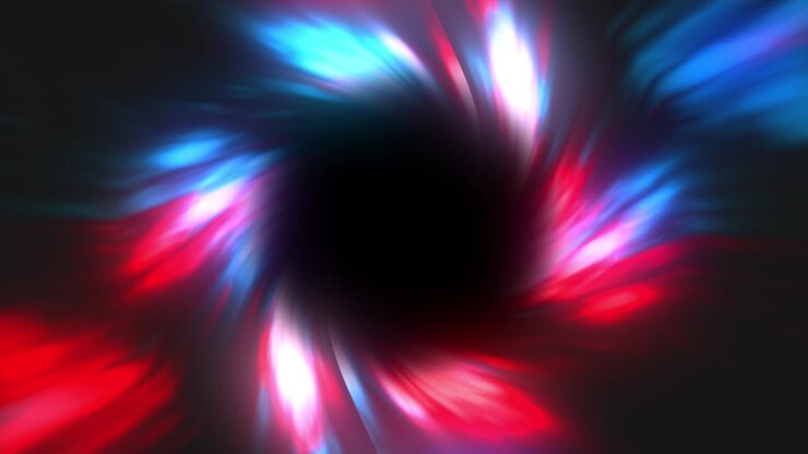 Motion graphics de animação de material em loop de cores de buraco de dobra