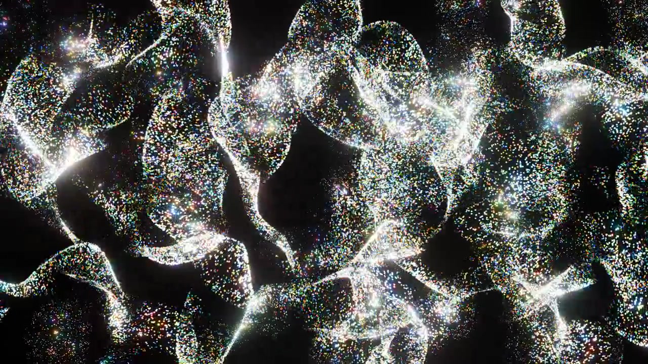 Swirling Multicolored Glowing Particles Abstract Digital Background