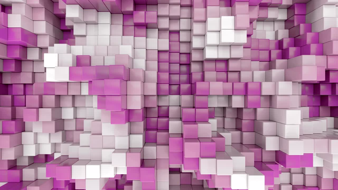 la superficie del cubo cambia de color en 4k.